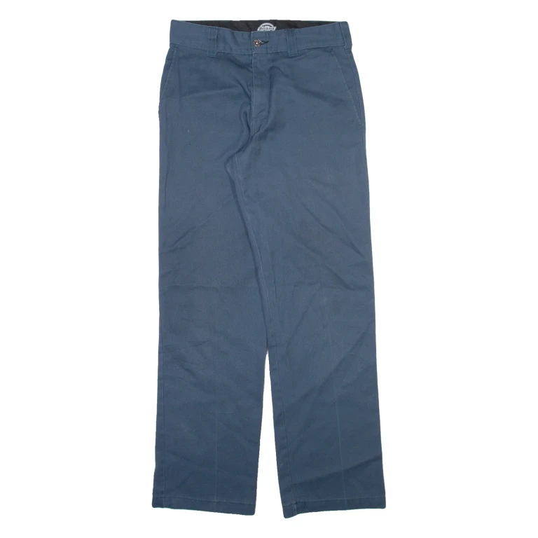 DICKIES Mens Trousers Blue Regular Straight W30 L32