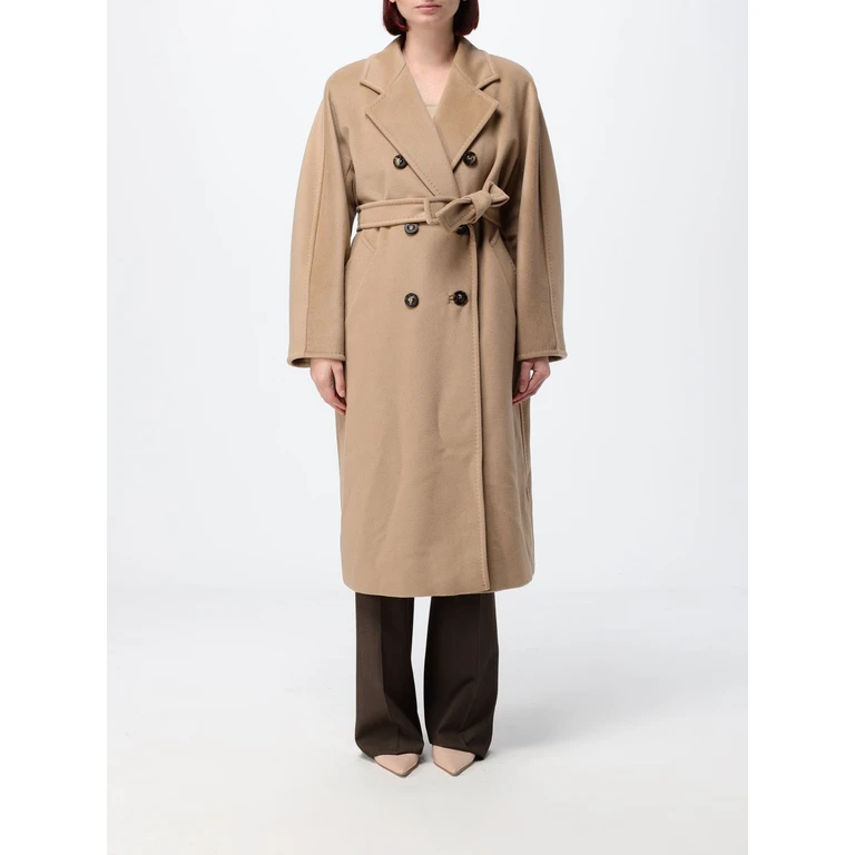 Madame Double-Breasted Long Wool Coat with Belt (2621018010600001)