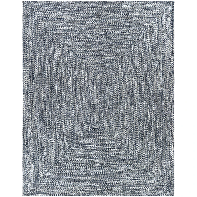 Blue Braided Faux Jute Rug