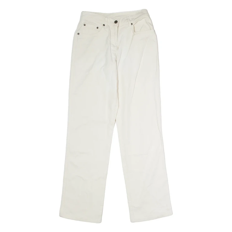 BLUE WILLI'S Womens Trousers White Regular Straight 90s W26 L30