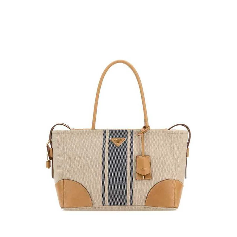 Sand Canvas Large Shopping Bag Naturale+baltico Borse A Mano