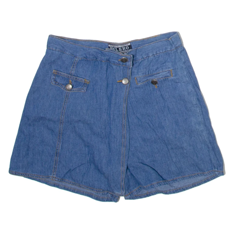 BOLERO Womens Denim Shorts Black S W28