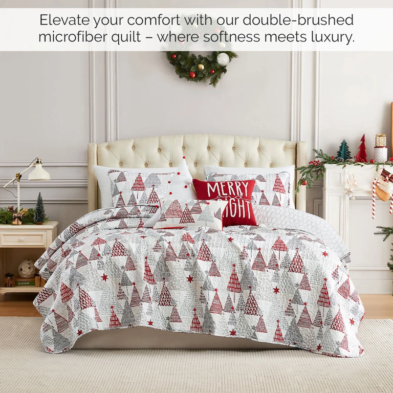 Merry and Bright Oversized 6-Piece Quilt Set