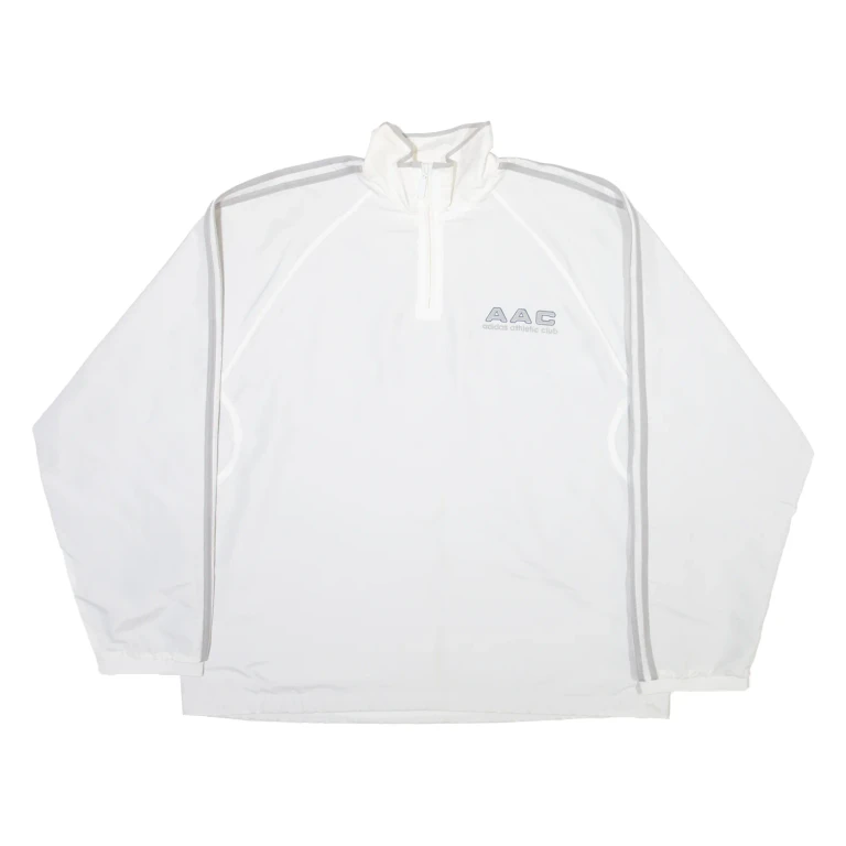 ADIDAS Mens Pullover Jacket White L