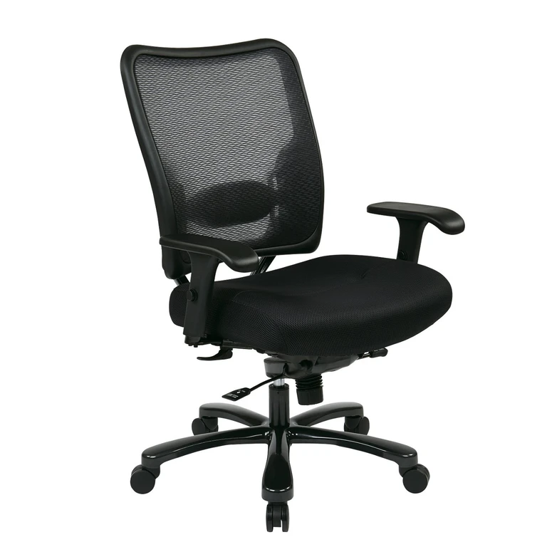 Double Air Grid Black Big and Tall Back Office Chair