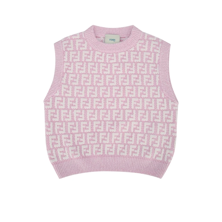 Fendi Kids Top Ff Viscose Kni Orchid Maglie