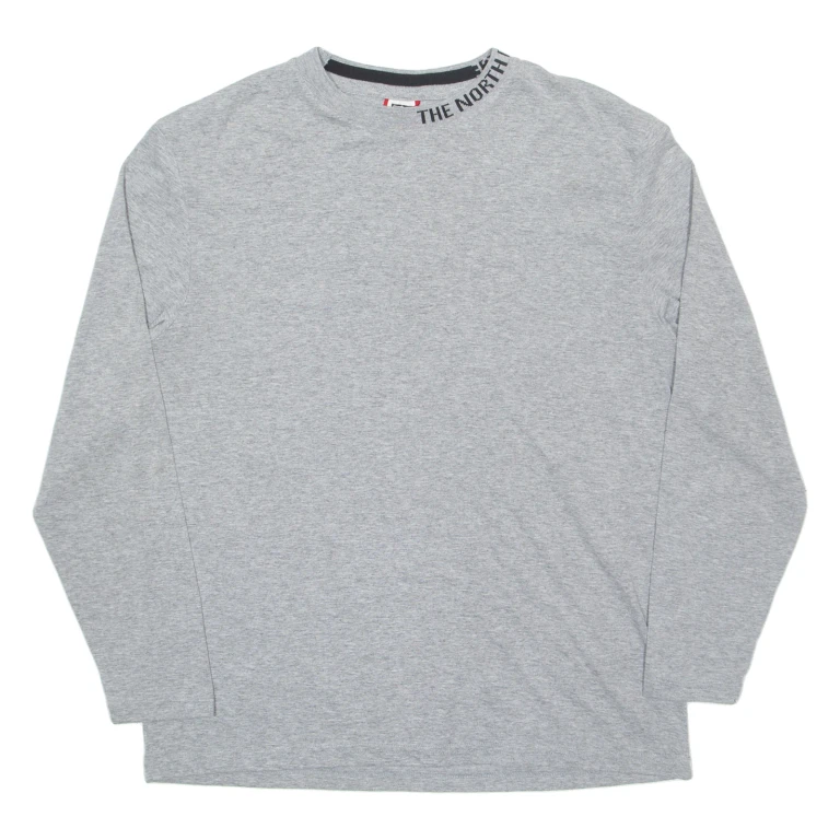THE NORTH FACE Womens T-Shirt Grey Long Sleeve M