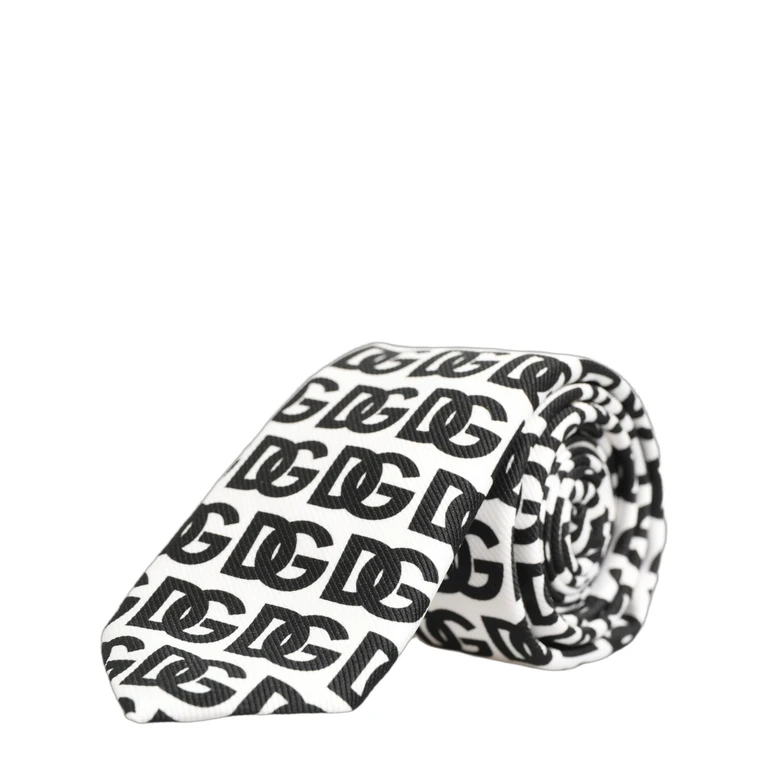 Dolce & Gabbana Burgundy Geometric Silk Adjustable Men Tied Necktie Tie - Men