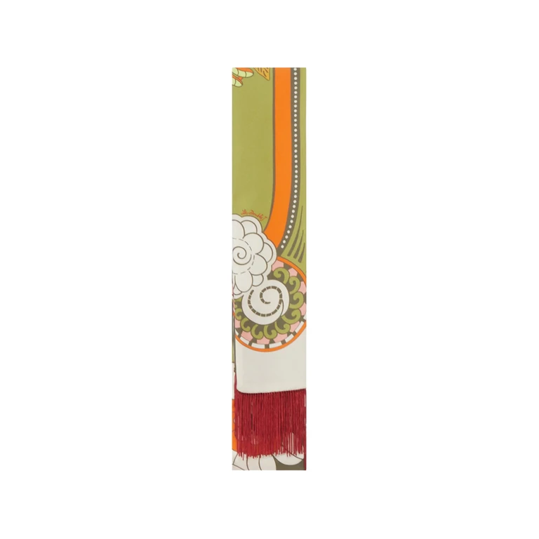 La Double J Geometric-print Fringed Scarf