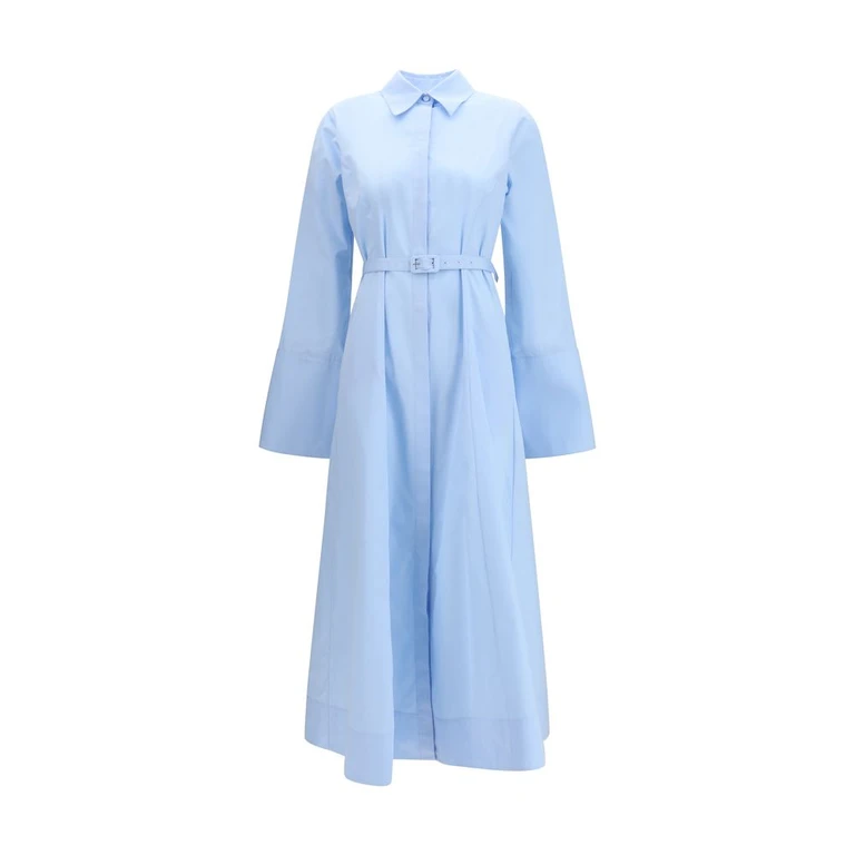 Blue Cotton Casual Dress - Women