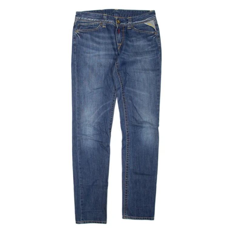 REPLAY Womens Jeans Blue Regular Straight Stone Wash W30 L33