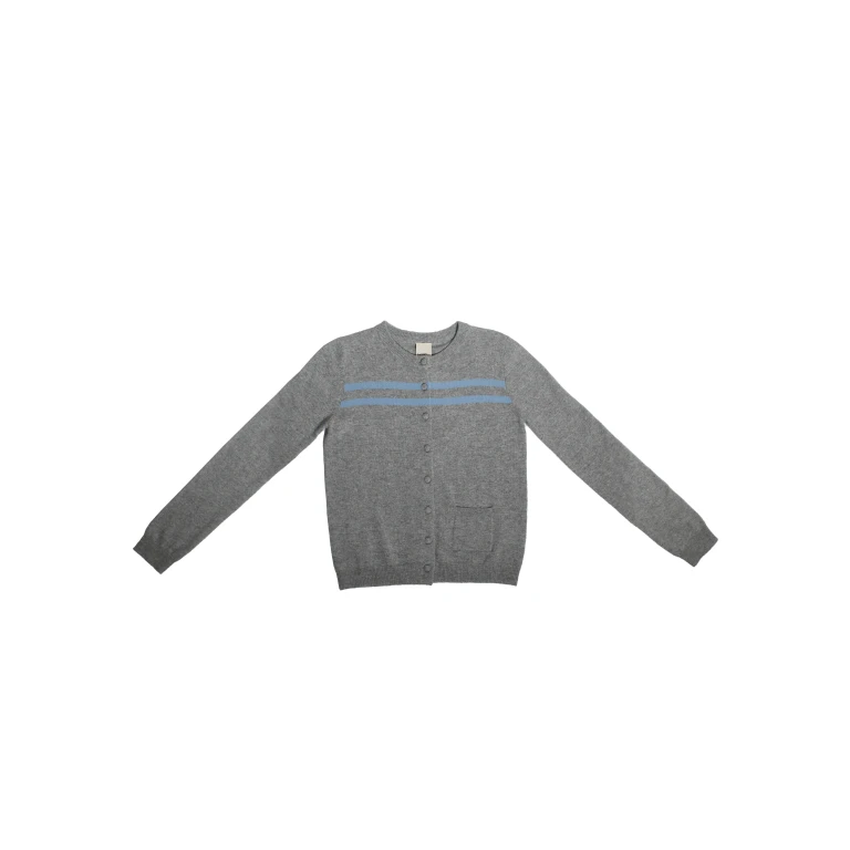 Cashmere Wool Stripe Cardigan