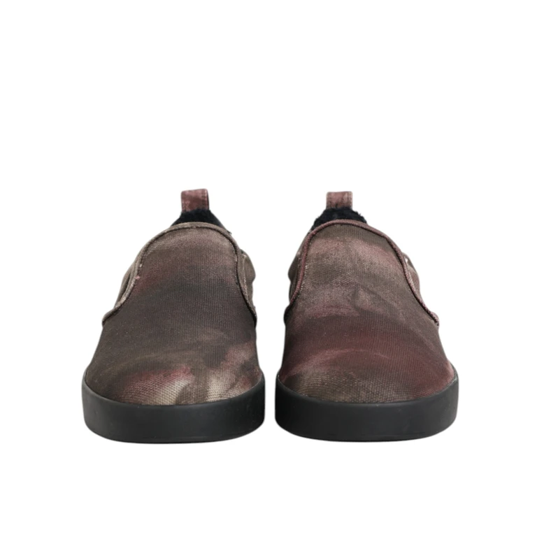 Dolce & Gabbana Multicolor Cotton Low Top Slip On Men Sneakers Shoes - Men