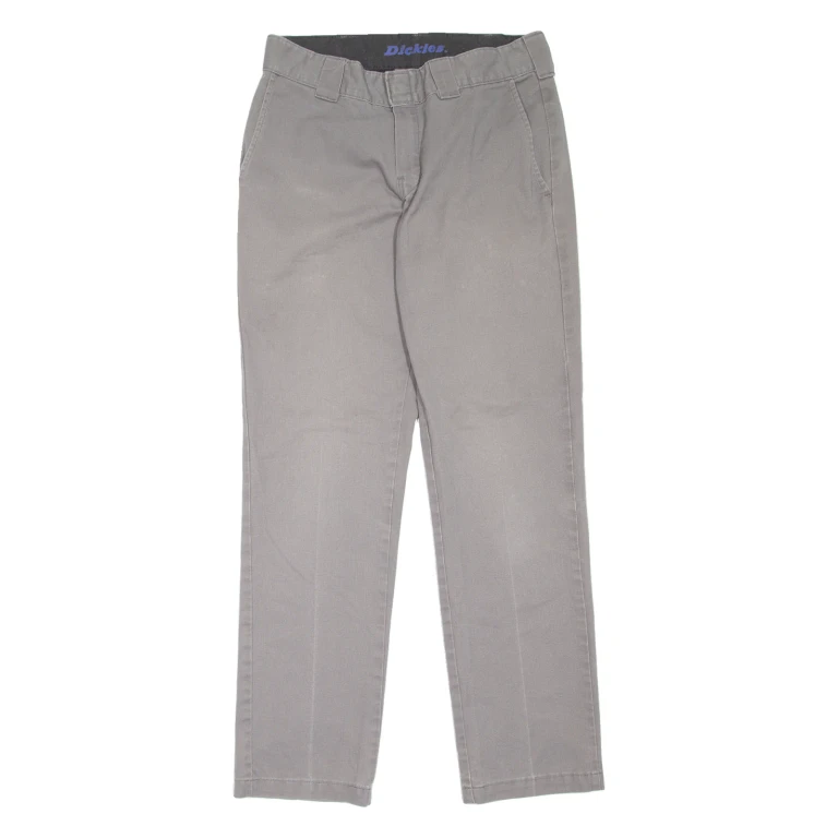 DICKIES Workwear Womens Trousers Grey Slim Tapered W28 L30