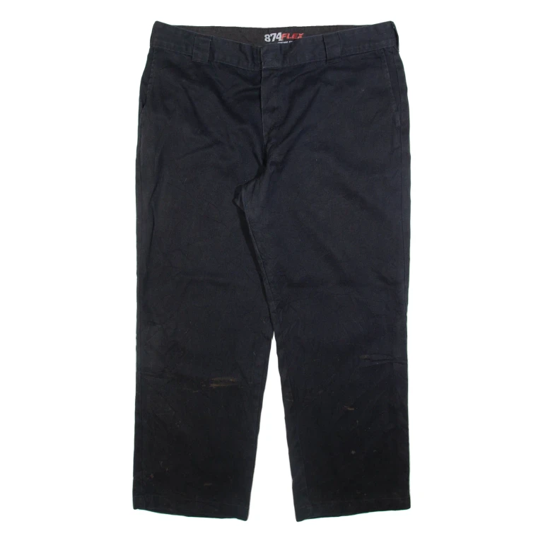 DICKIES 874 Workwear Mens Trousers Black Regular Straight W42 L30