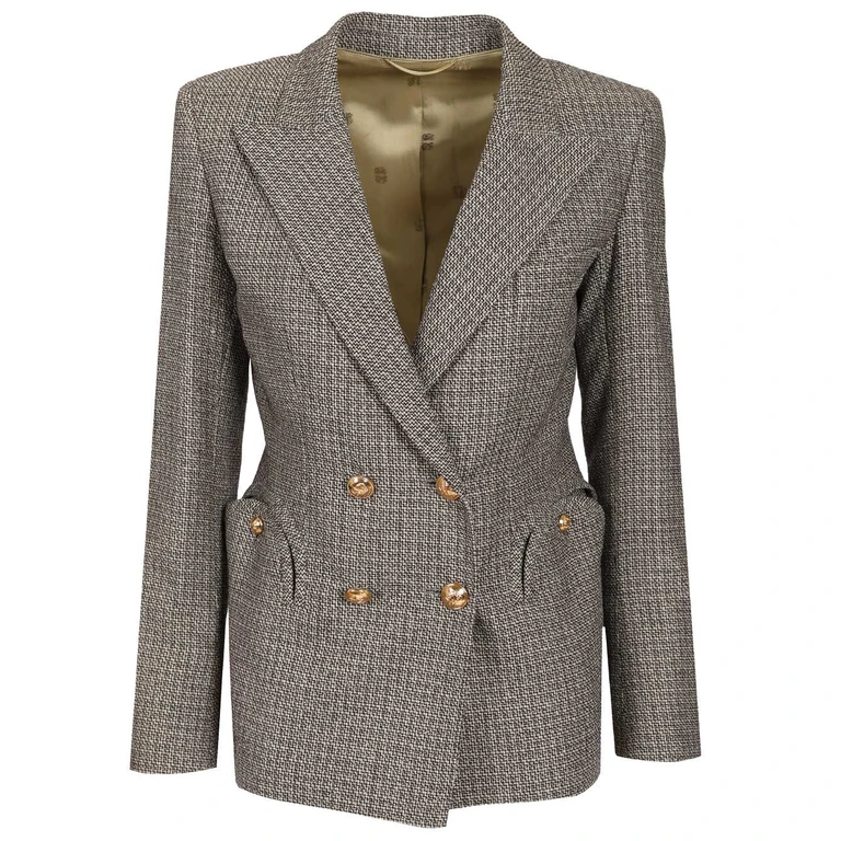 Blazé Milano Gloriana Charmer Blazer Grey Jacket - Women