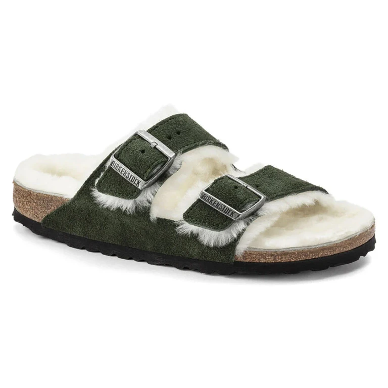 Arizona Shearling Suede Sandals