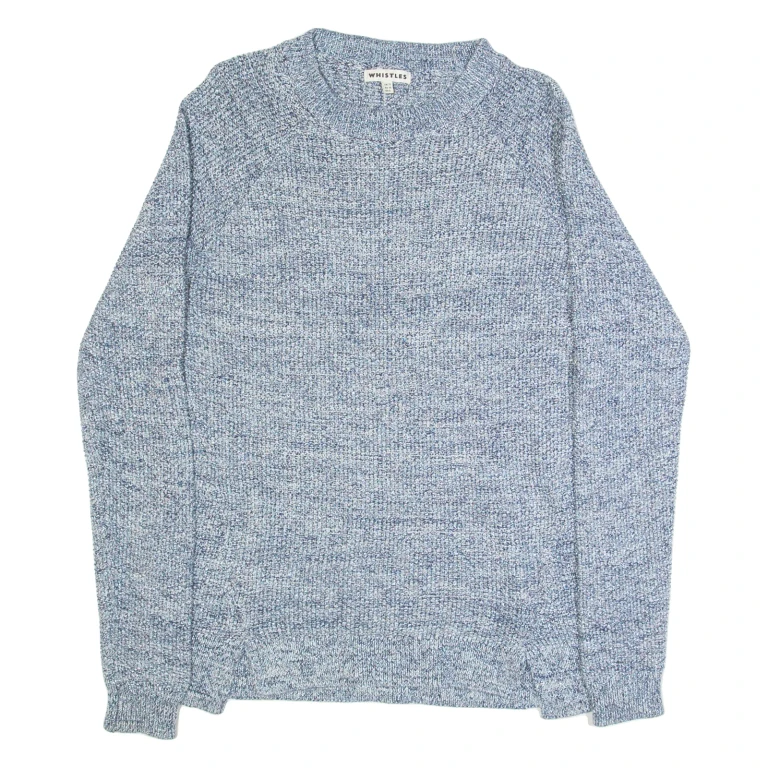 WHISTLES Womens Jumper Blue Tight Knit UK 10