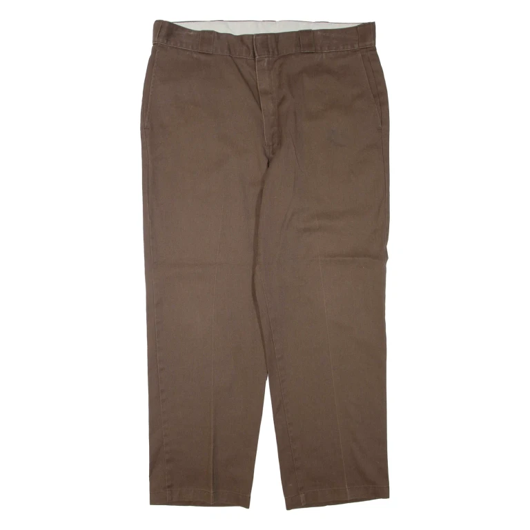 DICKIES Mens Trousers Brown Regular Tapered W38 L28
