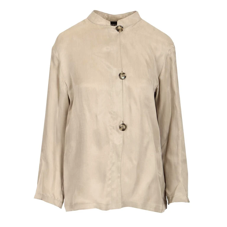 Emporio Armani Guru collar shirt Grey Fabric: Lyocell - Women