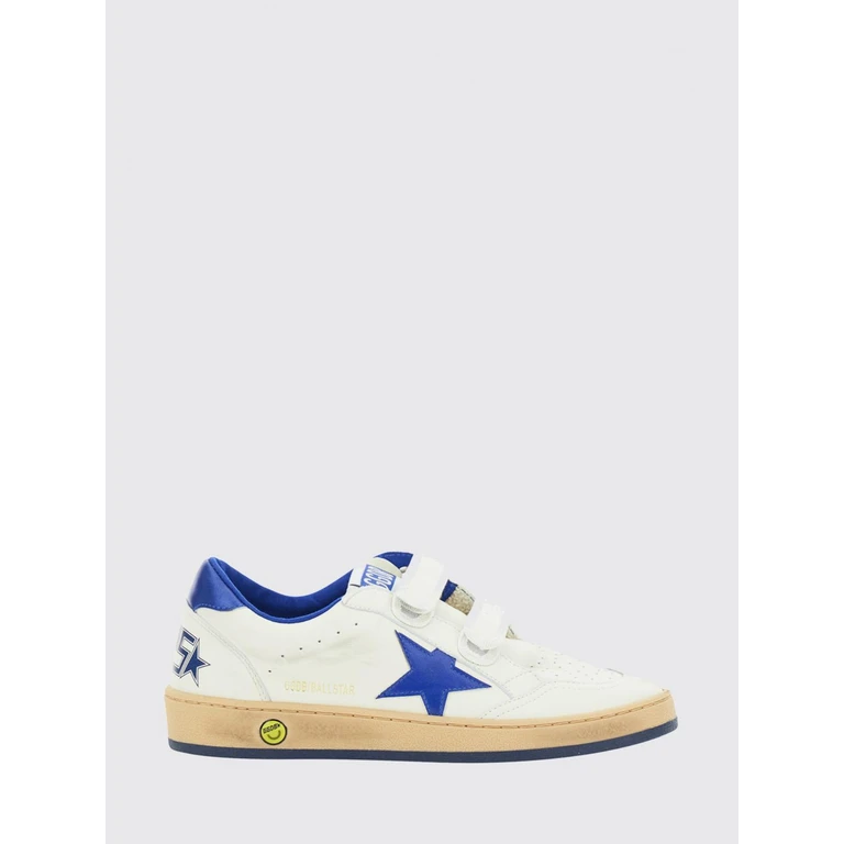 Boy's Ball Star Distressed Leather Sneakers with Velcro Straps (GTF00501F00424610793)