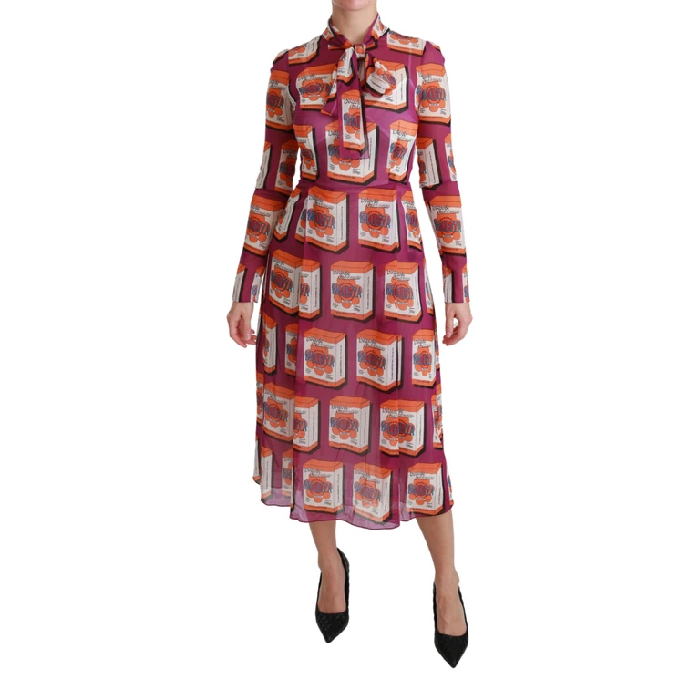Dolce & Gabbana Purple Silk Bellezza A-Line Gown Dress - Women
