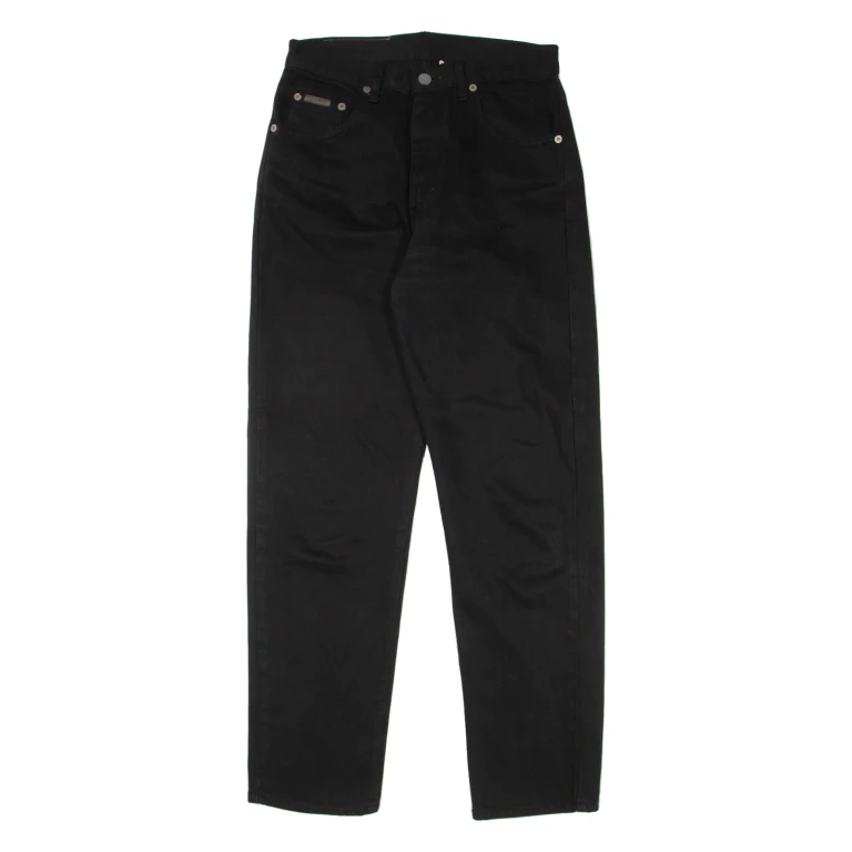 CALVIN KLEIN JEANS Womens Jeans Black Regular Mom Stone Wash W26 L30