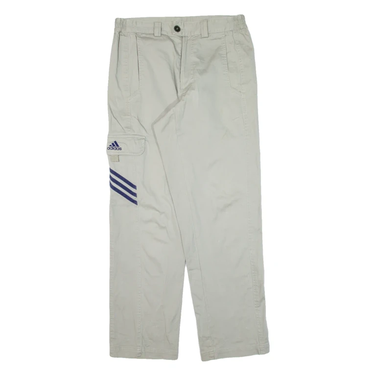 ADIDAS Mens Trousers Grey Regular Straight W30 L29