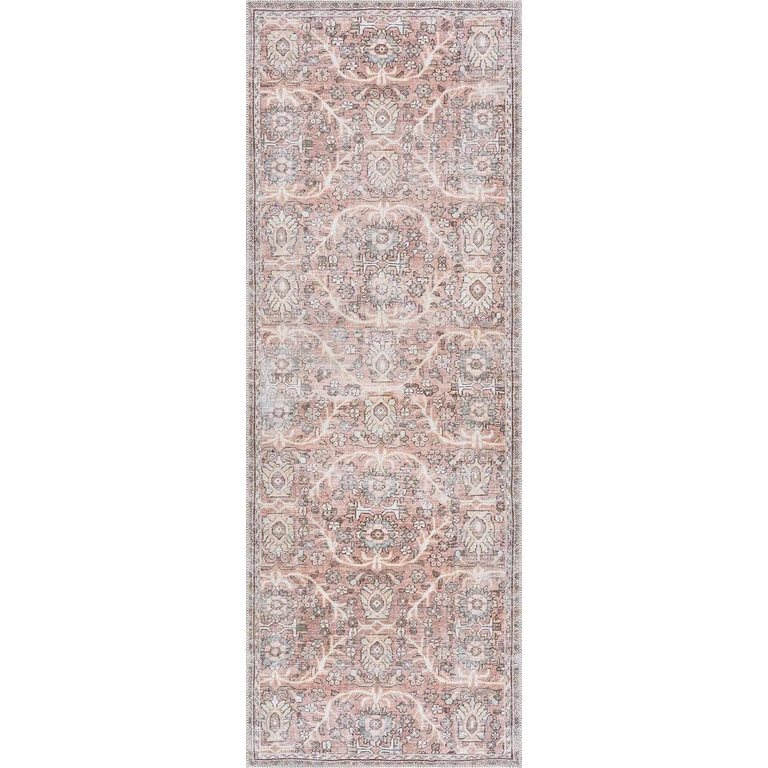 Flat Pile Urpi Red Washable Rug - Clearance