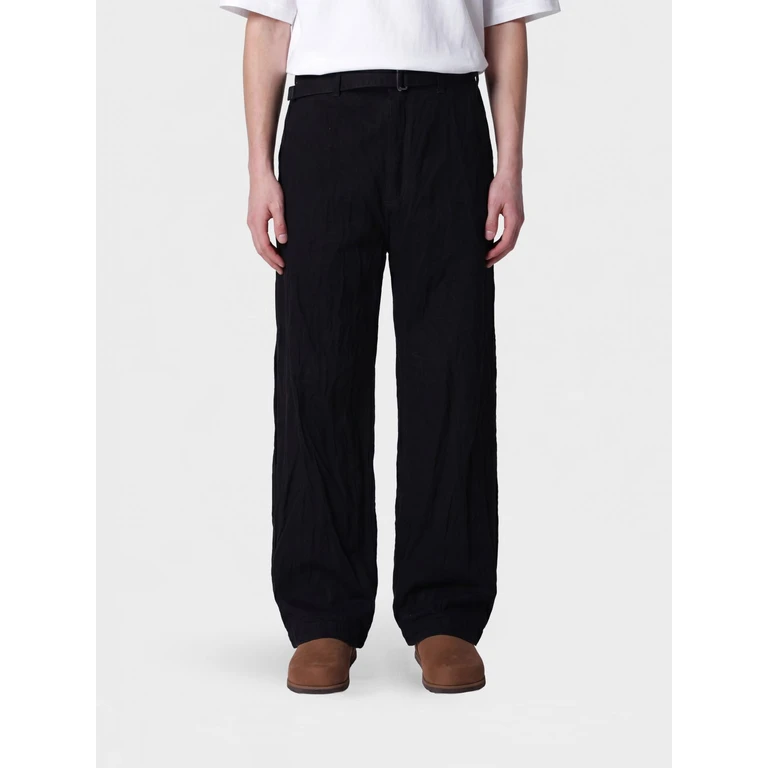 Wide-Leg Denim Jeans with Adjustable Waist (NOWSNM1182BLK)