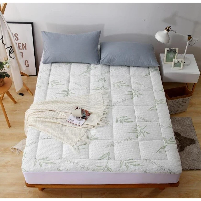 Rayon Derived from Bamboo Mattress Pad, Fits Mattresses up to 16"
