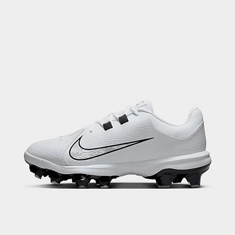 Nike Women's Hyperdiamond 4 Pro MCS Softball Cleats in White/Pure Platinum/Black Size: 5.0