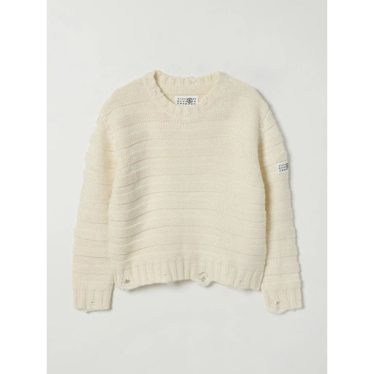 MM6 MAISON MARGIELA Sweater Kids color White (M60880MM06PM6101)