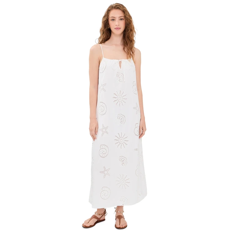 o. p.t Genevieve Cotton Dress Seashell Eyelet S