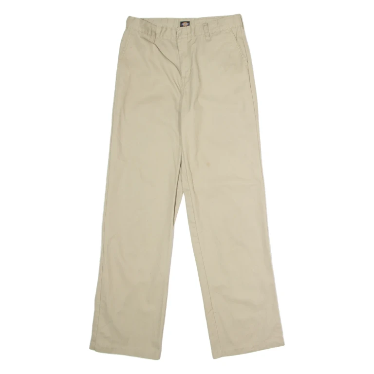 DICKIES Workwear Womens Trousers Beige Regular Straight W28 L30