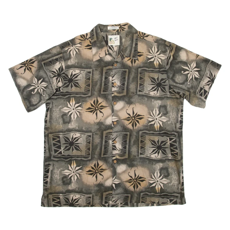 M.E SPORT Mens Shirt Black Floral XL