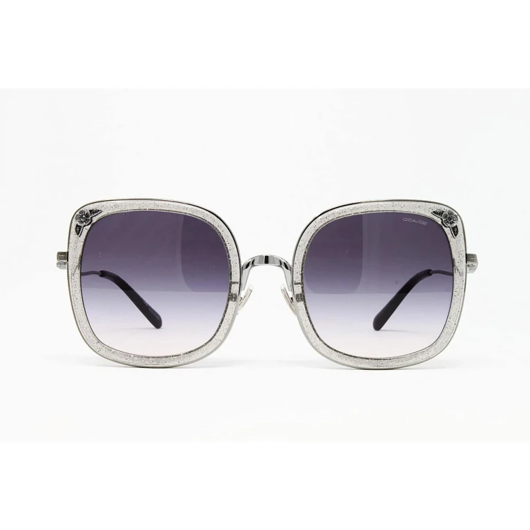 Shiny Gunmetal Square Women's Sunglasses