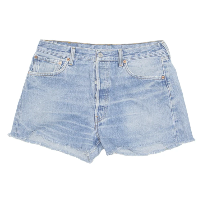 LEVI'S Cut Off 501 Womens Denim Shorts Blue M W32