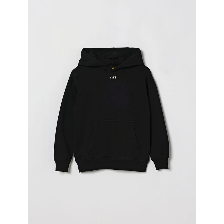 Off-White Kids Boy's Cotton Hoodie with Diagonal Logo (44GBB002S26F001001)