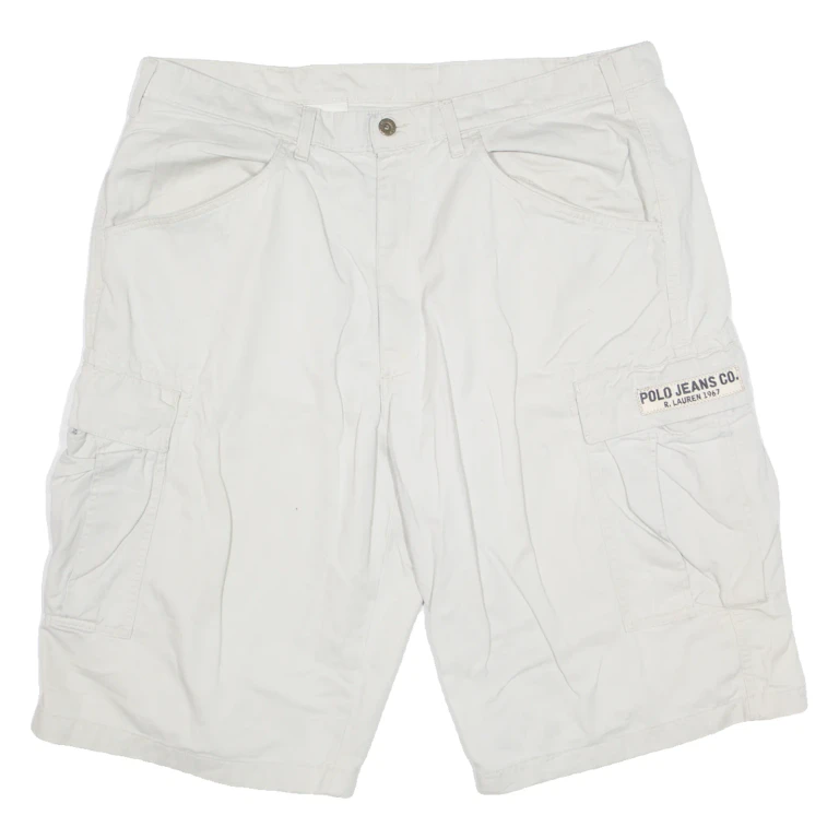 RALPH LAUREN POLO JEANS COMPANY Mens Cargo Shorts Cream XL W38