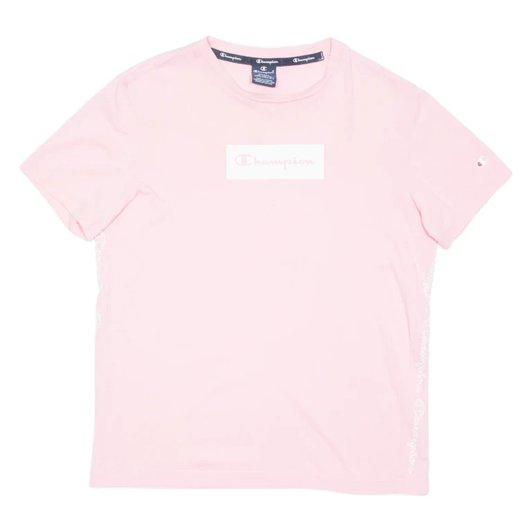 CHAMPION Womens T-Shirt Pink S