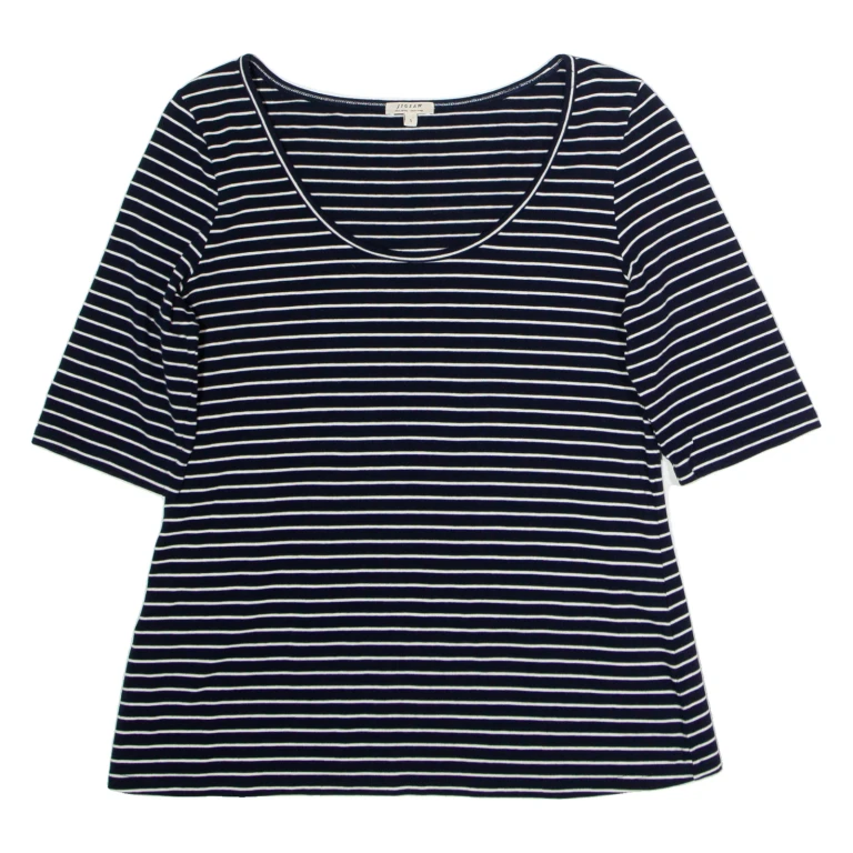 JIGSAW Striped Womens T-Shirt Blue S