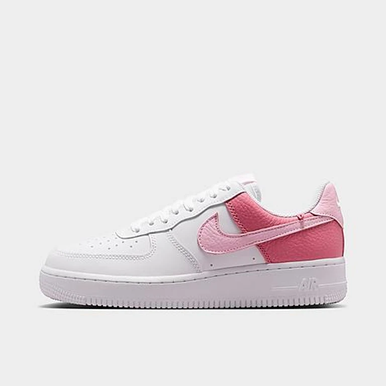 Nike Women's Air Force 1 Low SE Casual Shoes in White/Peony/Pink Foam Size: 5.0