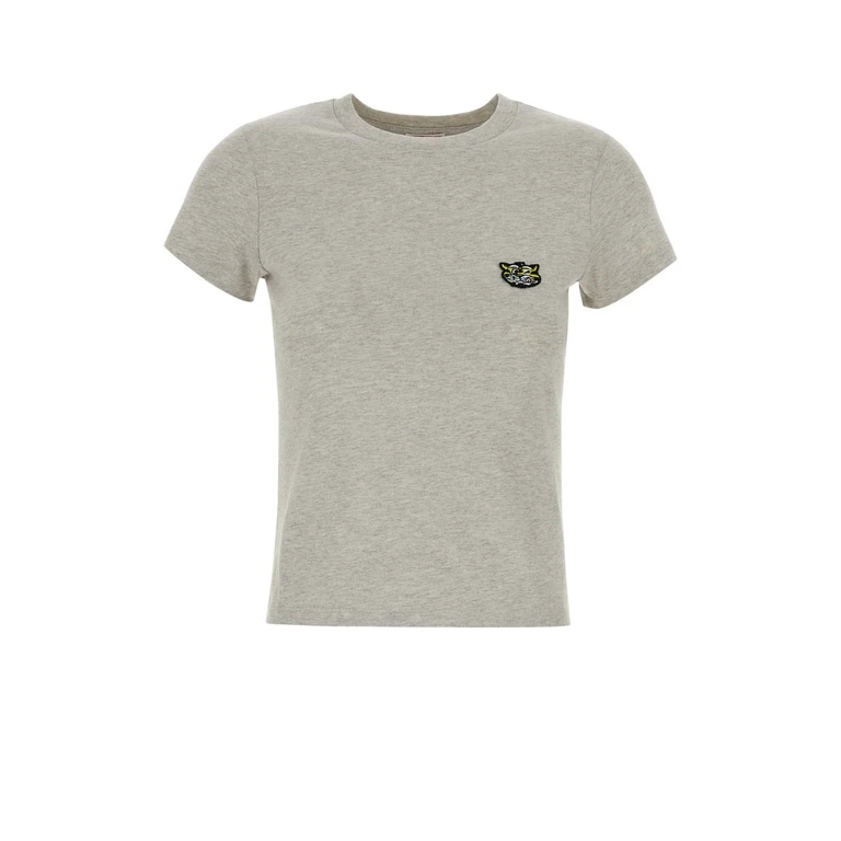 Kenzo White Cotton T-Shirt Offwhite Exterior - Women
