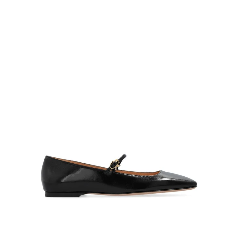 Black Calfskin Ballet Flats - Women