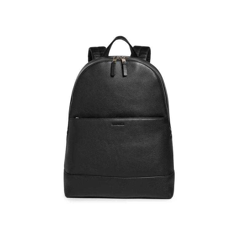 Canfield Pebbled Leather Backpack Black One Size