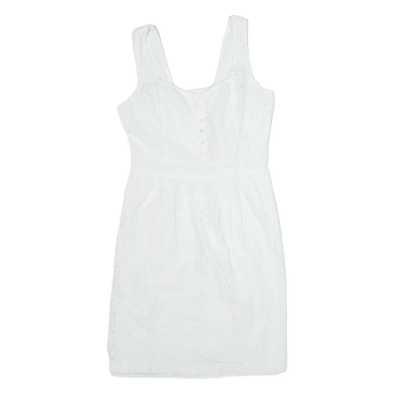 FAT FACE Womens Pencil Dress White Sleeveless Knee Length UK 14