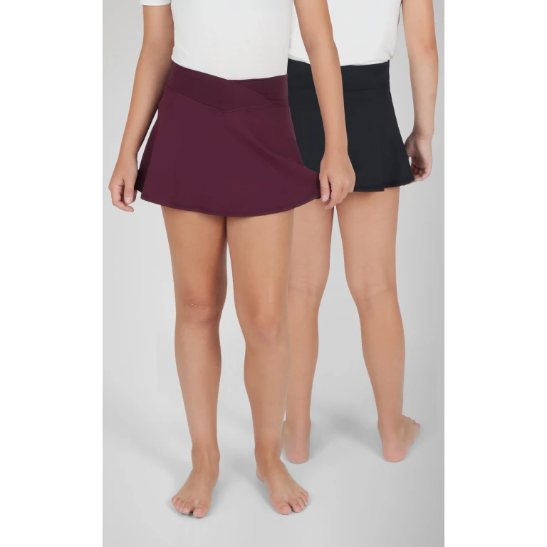 Girls 2 PK Crossover Waist Skort