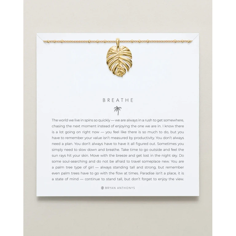 Breathe Pendant Necklace