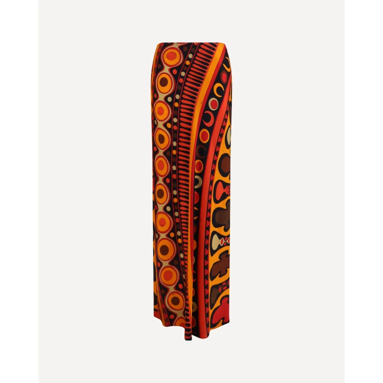 PUCCI Satin Skirt with Solei Print Female 40